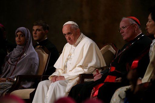 Pope Francis Prays at Ground Zero