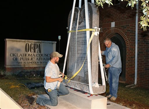Ten Commandments Removed From Oklahoma Capitol