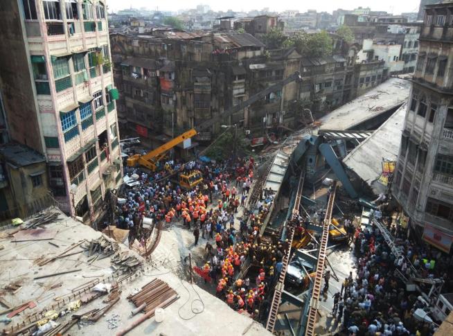 14 Dead in India Overpass Collapse