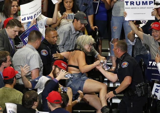 Protests Turn Violent Outside NM Trump Rally