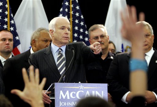 With GOP Adrift, McCain Does Left-Right Shimmy