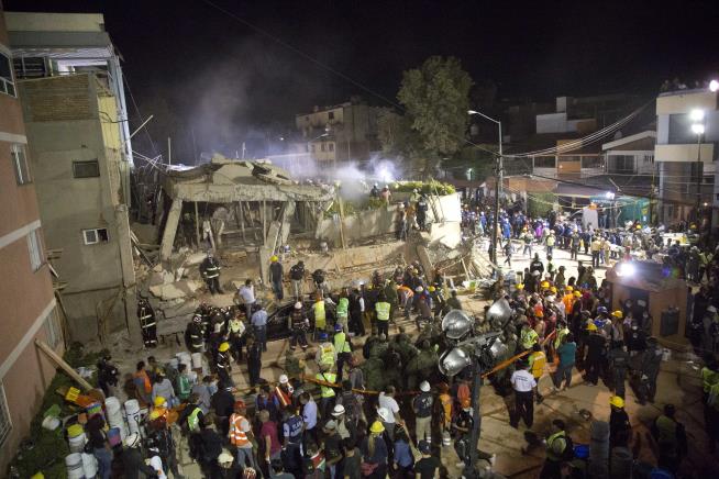 Dozens Still Feared Trapped in Collapsed Mexican School