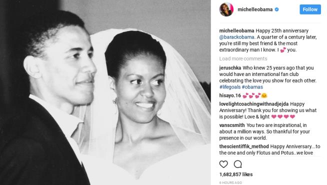 Here's How Michelle and Barack Celebrated 25 Years