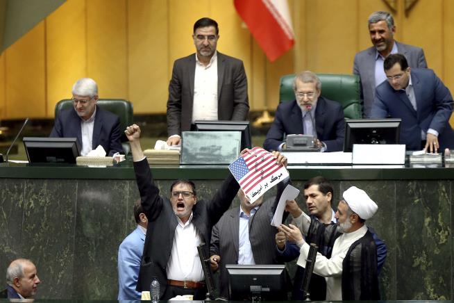 Iran Lawmakers Burn US Flag, Nuclear Deal