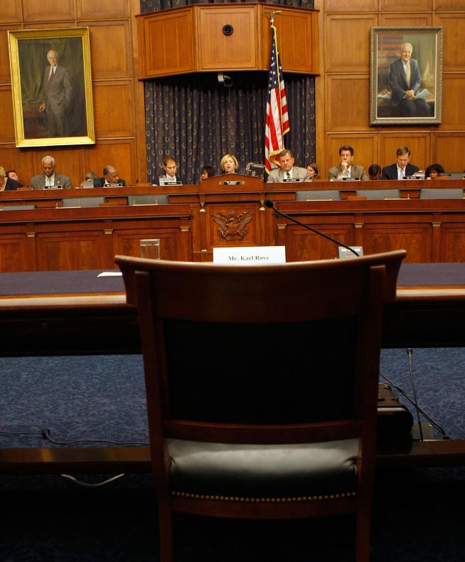 Lawmakers Make Much of Karl Rove's Empty Seat