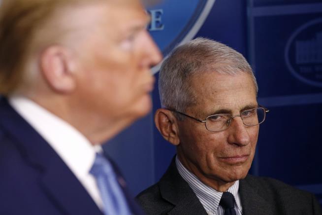 Fauci on Trump: 'I Can't Jump in Front of the Microphone'