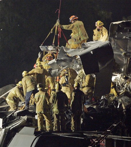 LA Train Crash Toll at 18; Passengers Still Trapped