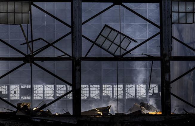 Fire Destroys Historic Blimp Hangar in California