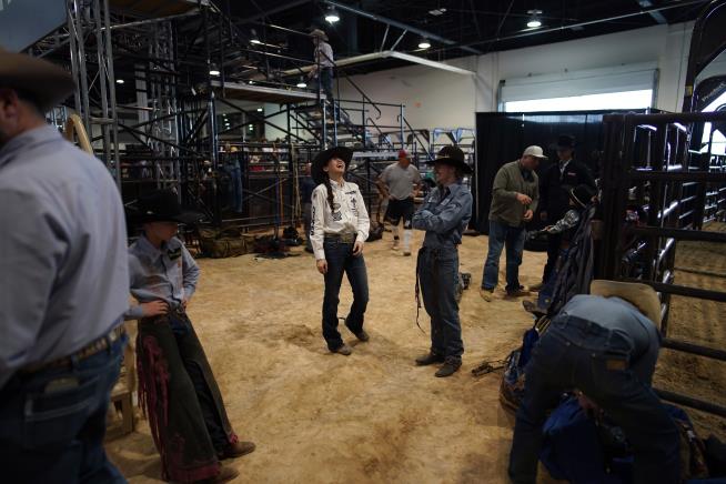 Teen Aims to Be First Female in Elite Bull Riding