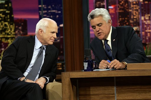 McCain to Leno: Don't Blame Palin