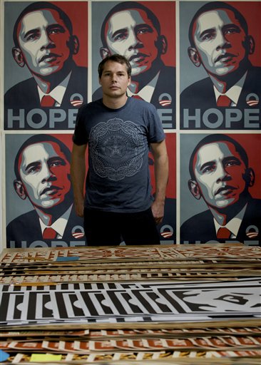Thank Portrait for Obama's Success: Hope Artist