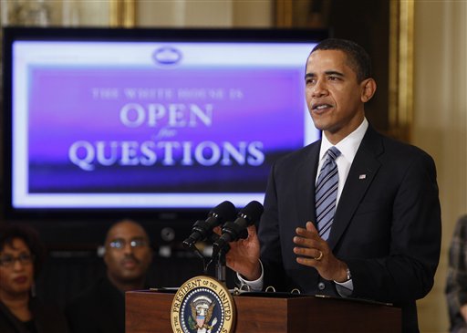 Obama Holds Online Town Hall