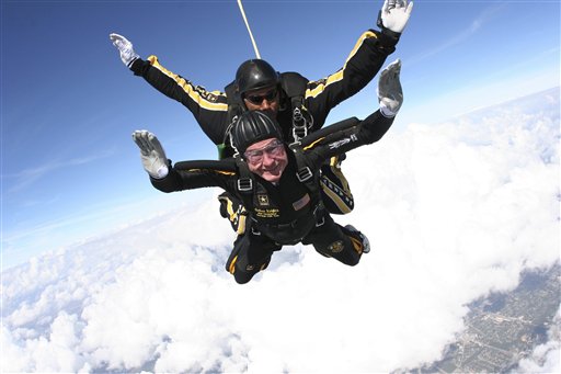 Skydiving Bush Sr. Turns 85