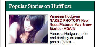 HuffPo's New Faves: Nip Slips, Nude Pics