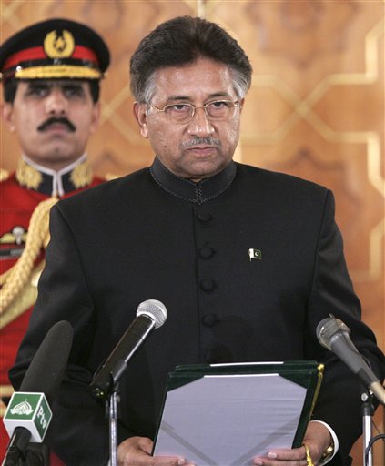 Musharraf, Sworn In, Will Lift Emergency by Dec. 16th