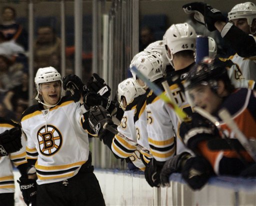 Bruins Escape Long Island With a Rare W