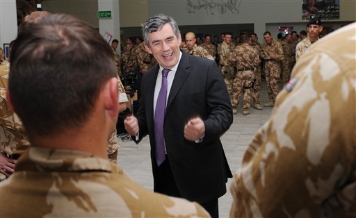 British PM Gives Troops Surprise Visit