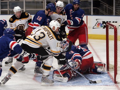 Bruins Steal One From Rangers
