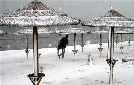 Snowstorm Wallops Greece