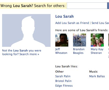 Is This Sarah Palin's Secret Facebook Page?