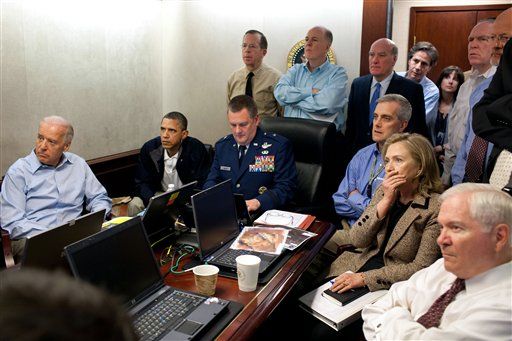 In Iconic White House Situation Room Photo From Osama bin Laden Raid, Is Hillary Clinton Shocked or Just Coughing?