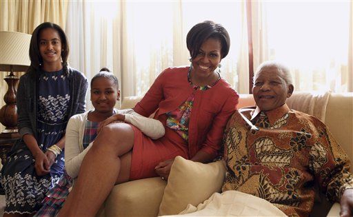 First Lady Michelle Obama Visits South Africa, Nelson Mandela