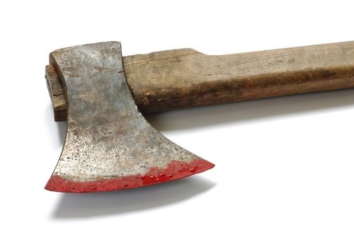 Man Found Biking with Axe, Drenched in Blood