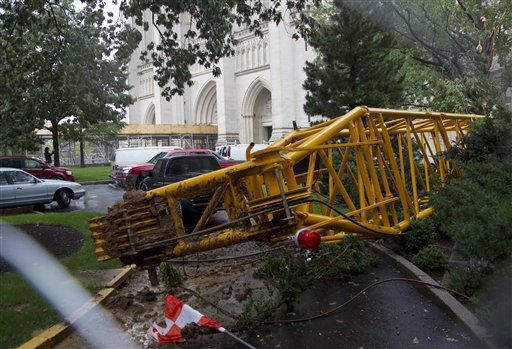 Crane Falls, Smashes Into National Cathedral