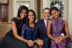 White House Releases New Family Portrait of Barack Michelle, Malia, and Sasha Obama