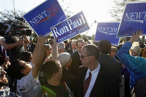 Ron Paul Backer Roughed Up at Newt Rally