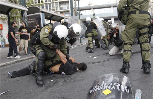 Greek Cops Accused of Abusing Protesters