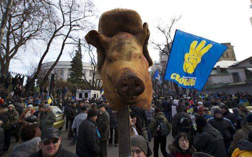 Shouts of 'Revolution' as Ukraine Government Teeters