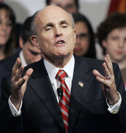 Rudy Flouts Communion Ban at Pope Mass