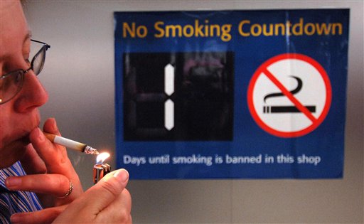 England Douses Public Smoking