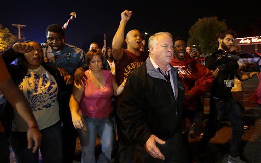 Ferguson Police Chief Marches With Protesters, Arrests Ensue