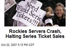 Rockies Servers Crash, Halting Series Ticket Sales