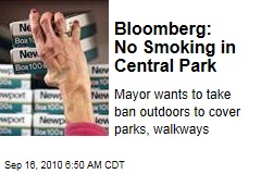 Bloomberg Moves to Limit Outdoor Smoking