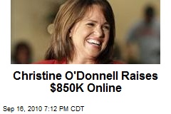 Christine O'Donnell Raises $850K Online