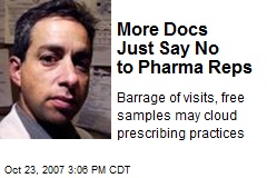 More Docs Just Say No to Pharma Reps