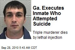 Ga. Executes Inmate Who Attempted Suicide