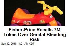 Fisher-Price Recalls 7M Trikes Over Genital Bleeding Risk