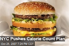 NYC Pushes Calorie Count Plan