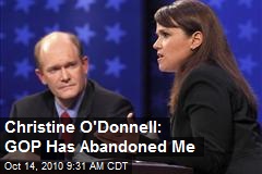 Christine O'Donnell abandoned by GOP