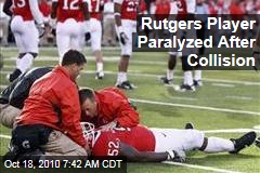 Rutgers Player Paralyzed After Collision