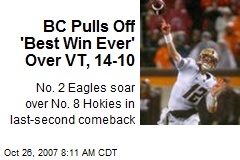 BC Pulls Off 'Best Win Ever' Over VT, 14-10
