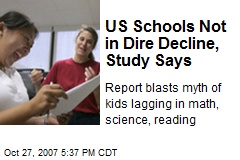 US Schools Not in Dire Decline, Study Says