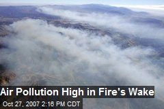 Air Pollution High in Fire's Wake