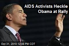 Obama Heckled by anti-AIDS Activists