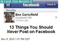 13 Things You Should Never Post on Facebook