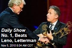 Daily Show No. 1, Beats Leno, Letterman